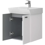 Тумба Devit Flow 50 см с умывальником и ручками, белый матовый (484050W) Фото - 2