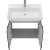 Тумба Devit Flow 60 см с умывальником и ручками, изумрудный матовый (484060E) Фото - 4