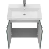 Тумба Devit Flow 60 см з умивальником та ручками, смарагдовий матовий (484060E) Фото - 4