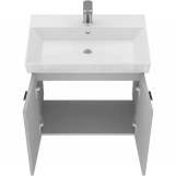Тумба Devit Flow 60 см з умивальником та ручками, сірий матовий (484060G) Фото - 4