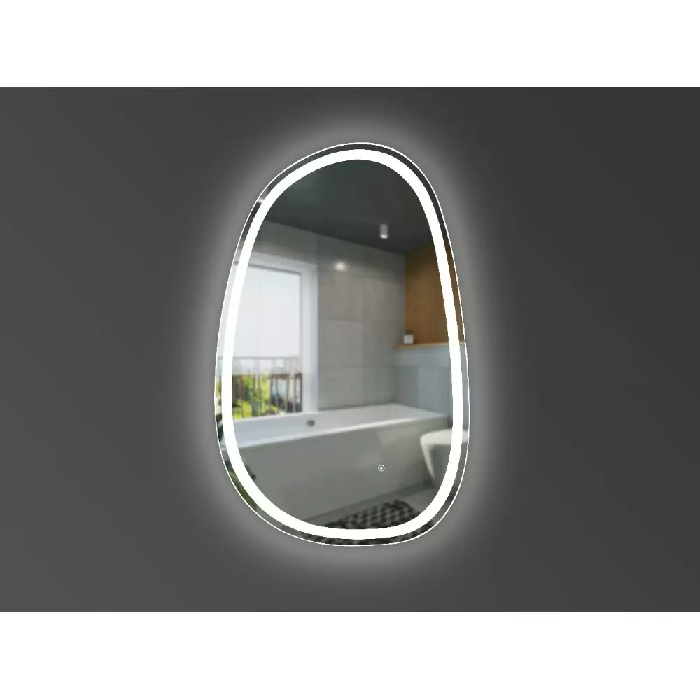 Дзеркало Devit Style асиметричне з LED підсвіткою та тачсенсором 800х500 мм (5415080)