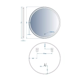 Дзеркало Devit AllRound кругле з LED підсвіткою та тачсенсором 778x778 мм (5501080) Фото - 6