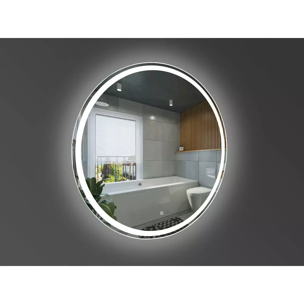 Дзеркало Devit AllRound кругле з LED підсвіткою та тачсенсором 878x878 мм (5501090) Фото - 1