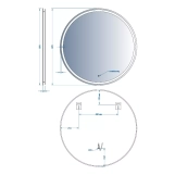 Дзеркало Devit AllRound кругле з LED підсвіткою та тачсенсором 878x878 мм (5501090) Фото - 6