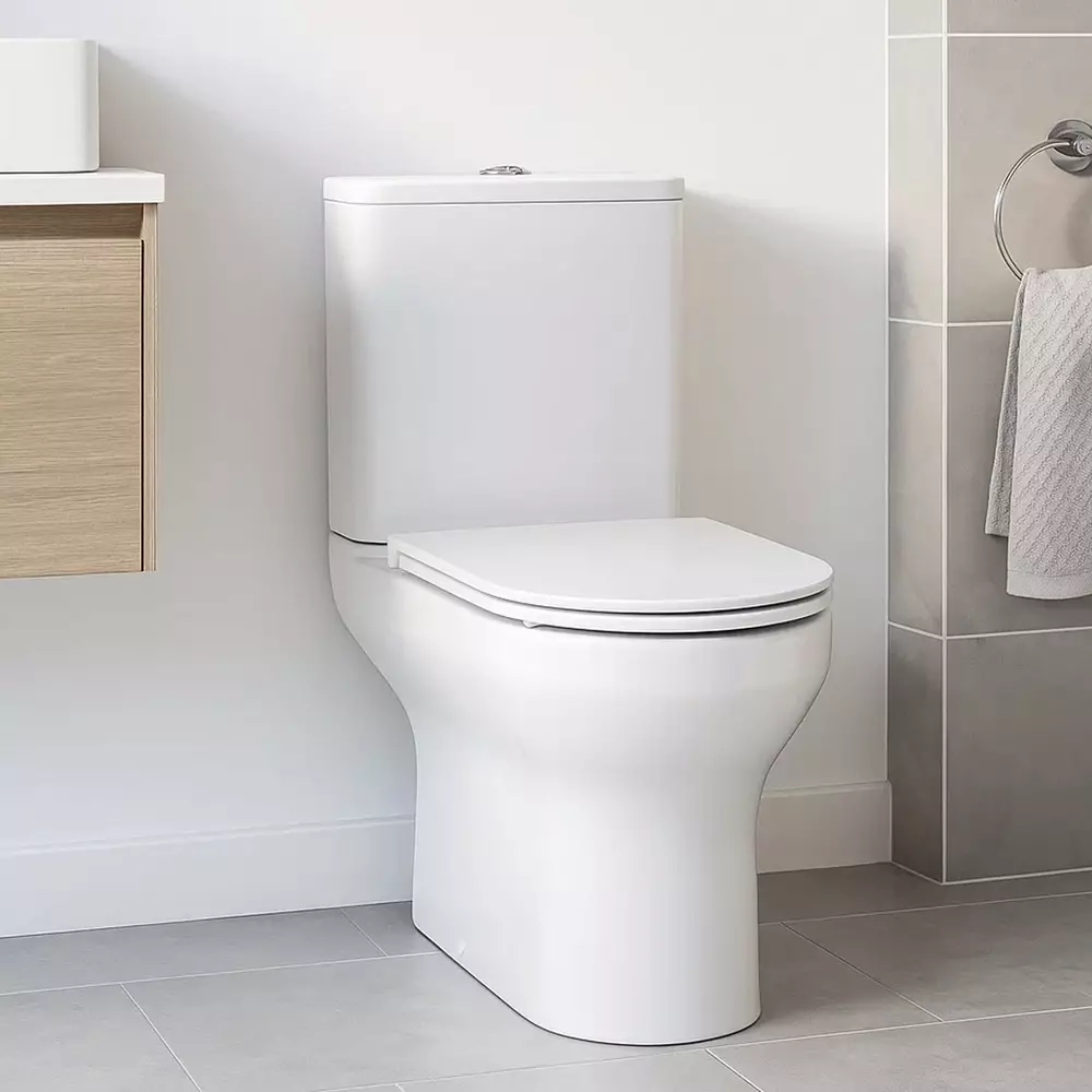 Унітаз-компакт Devit Life з кришкою soft-close безобідковий, білий (5810020) Фото - 2