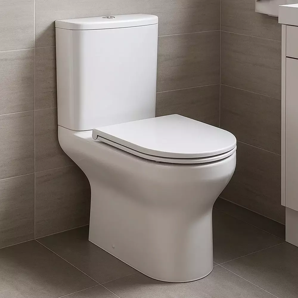 Унітаз-компакт Devit Life з кришкою soft-close безобідковий, білий (5810020) Фото - 3
