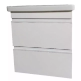 Тумба Devit Frame 55 см з раковиною та сифоном, біла глянцева (753055W) Фото - 2