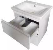 Тумба Devit Frame 55 см з умивальником на ніжках (754055W) Фото - 1