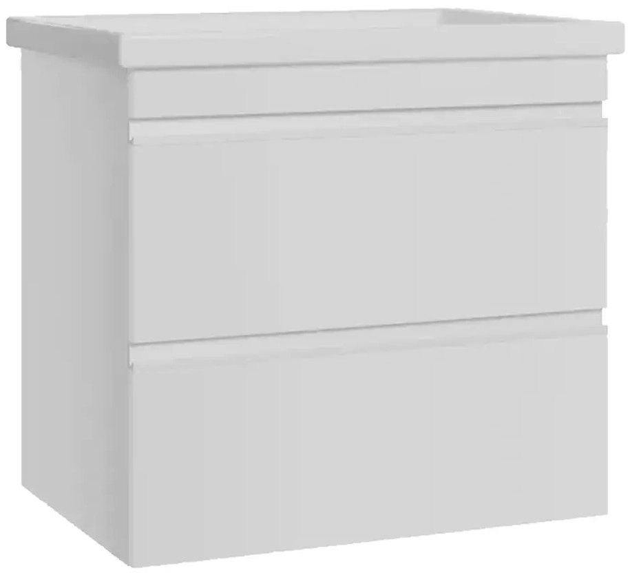 Тумба Devit Frame 65 см  з умивальником на ніжках (754065W) Фото - 1