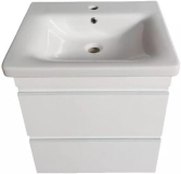 Тумба Devit Frame 65 см  з умивальником на ніжках (754065W)