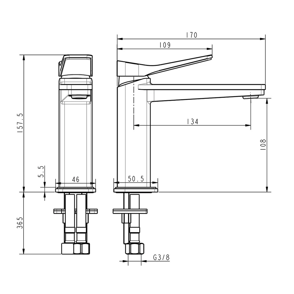 Змішувач для раковини Devit Up (81011120B) Фото - 1