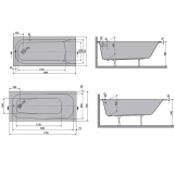 Ванна акриловая Devit Harmony 150x70 см с ножками, белая (HAR15070) Фото - 1