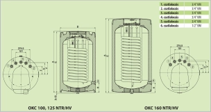 Бойлер косвенного нагрева Drazice OKC 160 NTR/HV Фото - 2