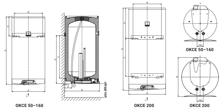 Водонагрівач електричний Drazice OKCE 200 циркуляція 2,2 кВт Фото - 2