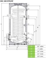 Бойлер косвенного нагрева Drazice OKC 200 NTR/HP Фото - 2