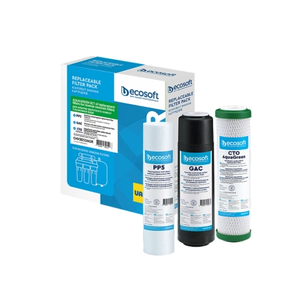 Комплект картриджей Ecosoft AquaGreen 1-2-3 для фильтров обратного осмоса (CHV3ECOAGR)