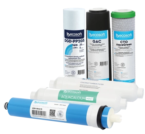 Комплект картриджей Ecosoft PURE AquaCalcium Mint "12 месяцев" (CHV6PUREMAC)