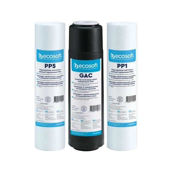Комплект картриджей Ecosoft 1-2-3 для фильтра обратного осмоса (CPV3ECOSTD) Фото - 2