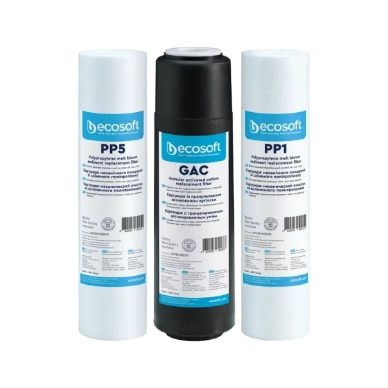 Комплект картриджів Ecosoft 1-2-3 для фільтра зворотного осмосу (CPV3ECOSTD) Фото - 2