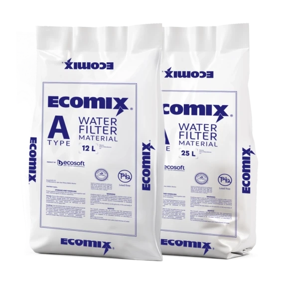 Сорбент Ecosoft Ecomix-A, P для очищення артезіанської та водопровідної води 25 л (ECOMIXA25) Фото - 1