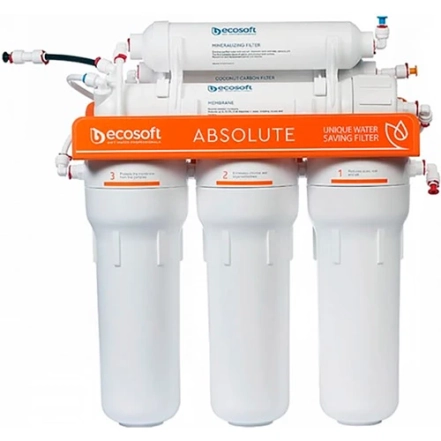 Фільтр зворотного осмосу Ecosoft Absolute з мінералізатором з помпою на станині (MO675MPSECO)