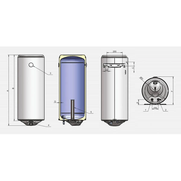 Водонагрівач електричний Eldom Style 120  2,0 kW 72266W Фото - 2