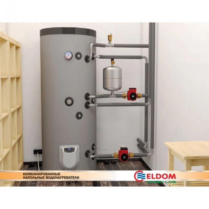 Водонагрівач комбінований Eldom Green Line 500  1.85 m²  FV50080S 9KW HVS Фото - 1