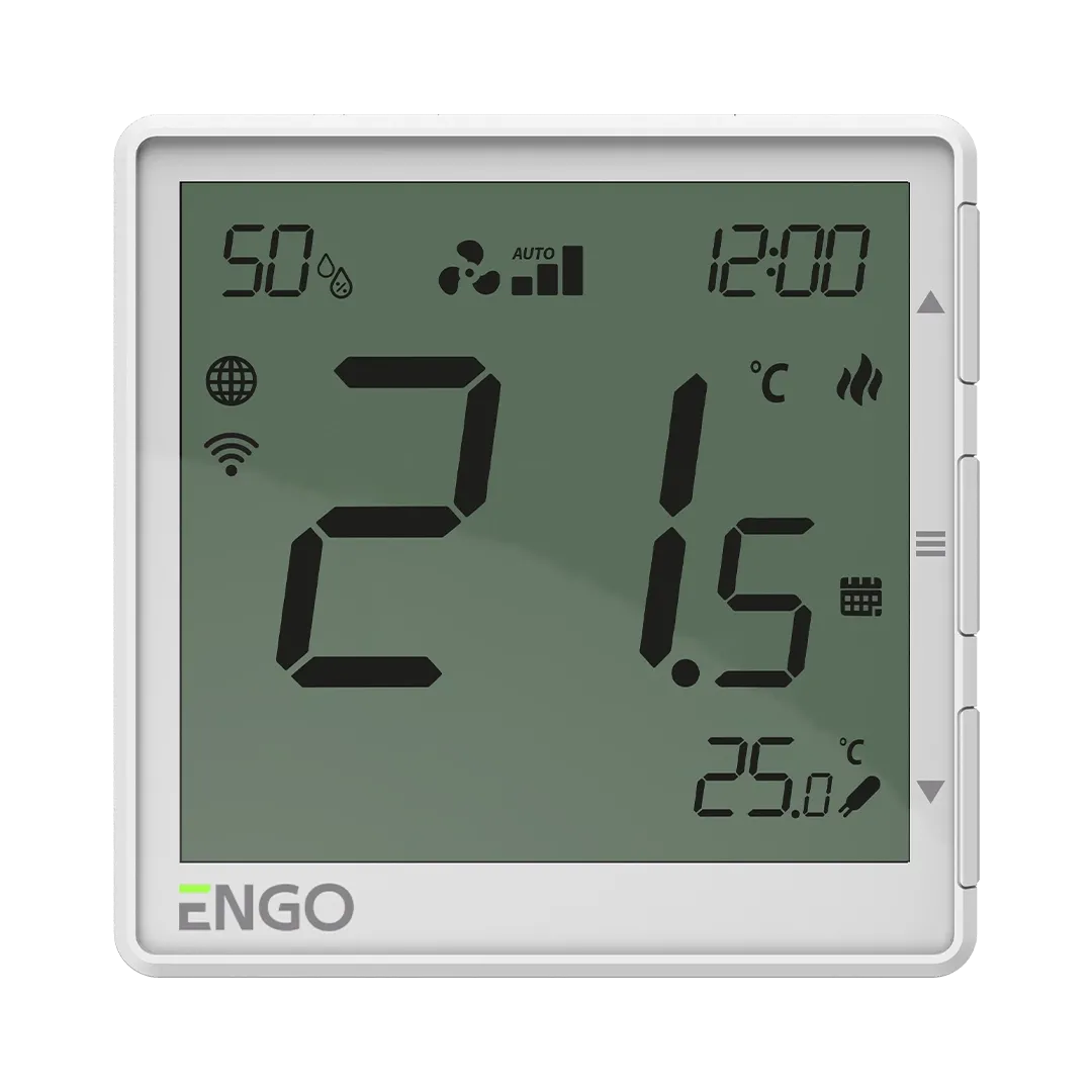 Термостат фанкойлу ENGO, WIFI, 230V, білий (EFAN-230W)