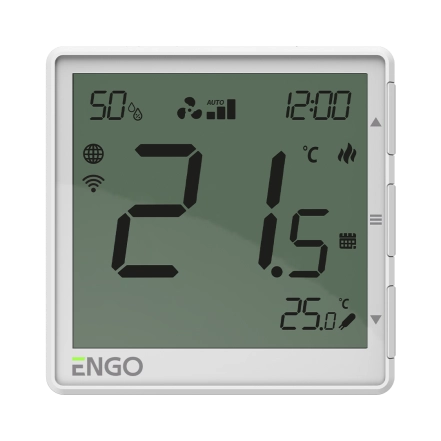 Термостат фанкойлу ENGO, WIFI, 230V, білий (EFAN-230W)