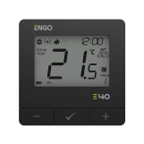 Программируемый интернет терморегулятор ENGO ZigBee/868 МГц, жив. батарейки 2хАА, черный (E40-BATB)