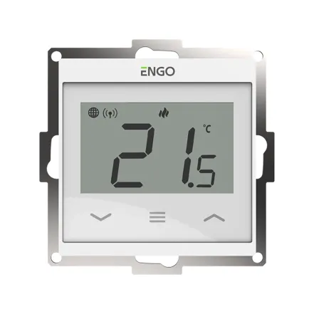 Интернет регулятор ENGO Wi-Fi, для встроенного монтажа под рамку 55x55, 230В, белый (E55-W)
