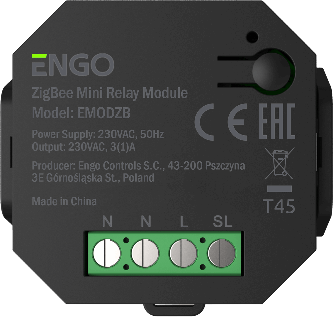 Бездротове реле Engo EMOD-ZB ZigBee 3.0 для центру комутації ECB08M230