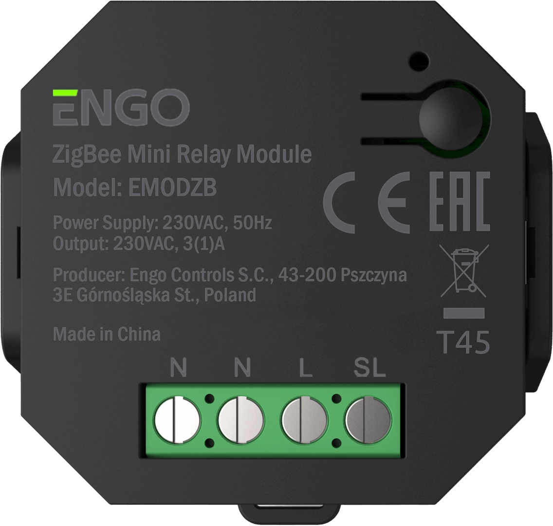Бездротове реле Engo EMOD-ZB ZigBee 3.0 для центру комутації ECB08M230