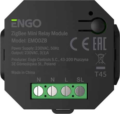 Бездротове реле Engo EMOD-ZB ZigBee 3.0 для центру комутації ECB08M230