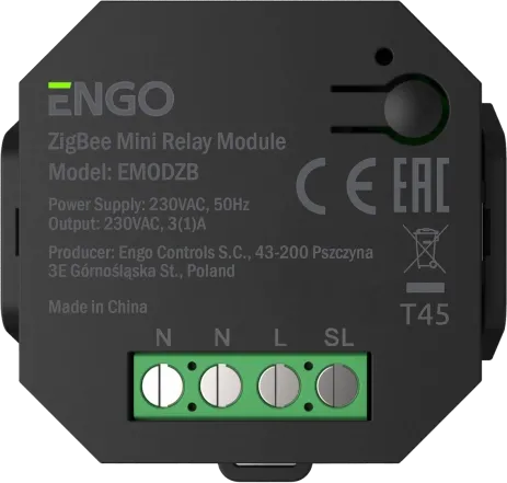Беспроводное реле Engo EMOD-ZB ZigBee 3.0 для центра коммутации ECB08M230