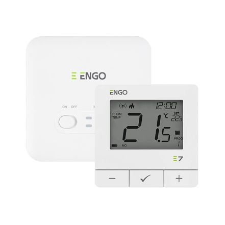 Терморегулятор ENGO E7-RFW бездротовий білий