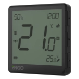 Интернет-термостат скрытого монтажа ENGO ZigBee 3.0, жил. 230В, черный (EONE-230B)