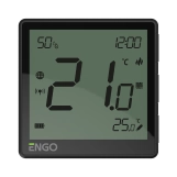 Накладной Интернет-термостат ENGO ZigBee 3.0, жив. Li-ion 3,7V, черный (EONE-BATB)