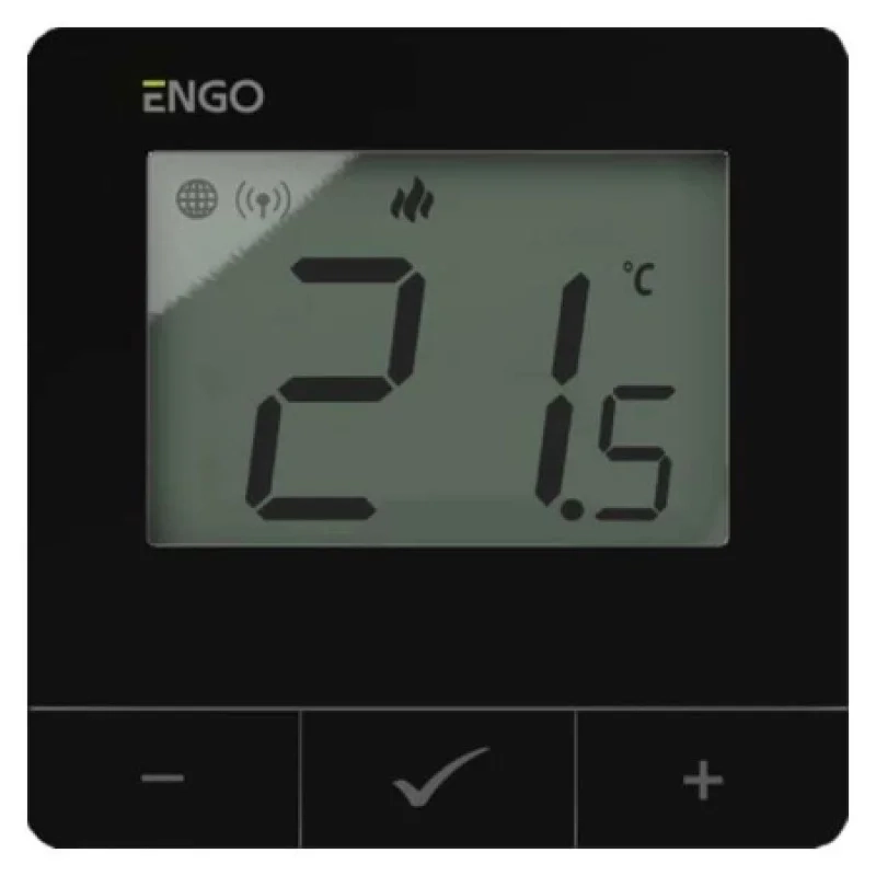 Интернет терморегулятор ENGO ZigBee/868 МГц, 24 В, черный (E25-24В)