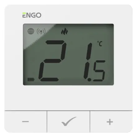 Интернет терморегулятор ENGO ZigBee/868 МГц, 24 В, белый (E25-24W)