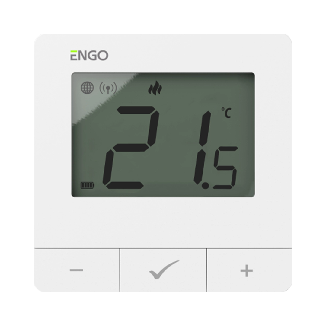 Интернет терморегулятор ENGO ZigBee/868 МГц, жив. батарейки 2хАА, белый (E25-BATW)