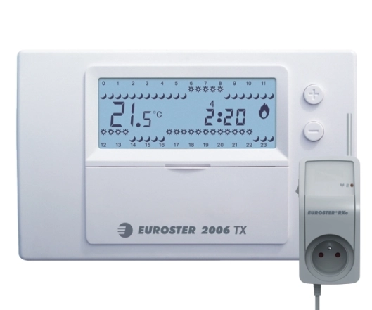 Беспроводной недельный температурный программатор EUROSTER с розеткой (2006TXRXG)