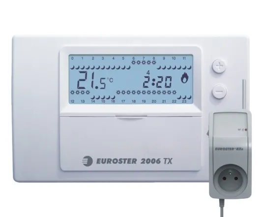 Беспроводной недельный температурный программатор EUROSTER с розеткой (2006TXRXG)