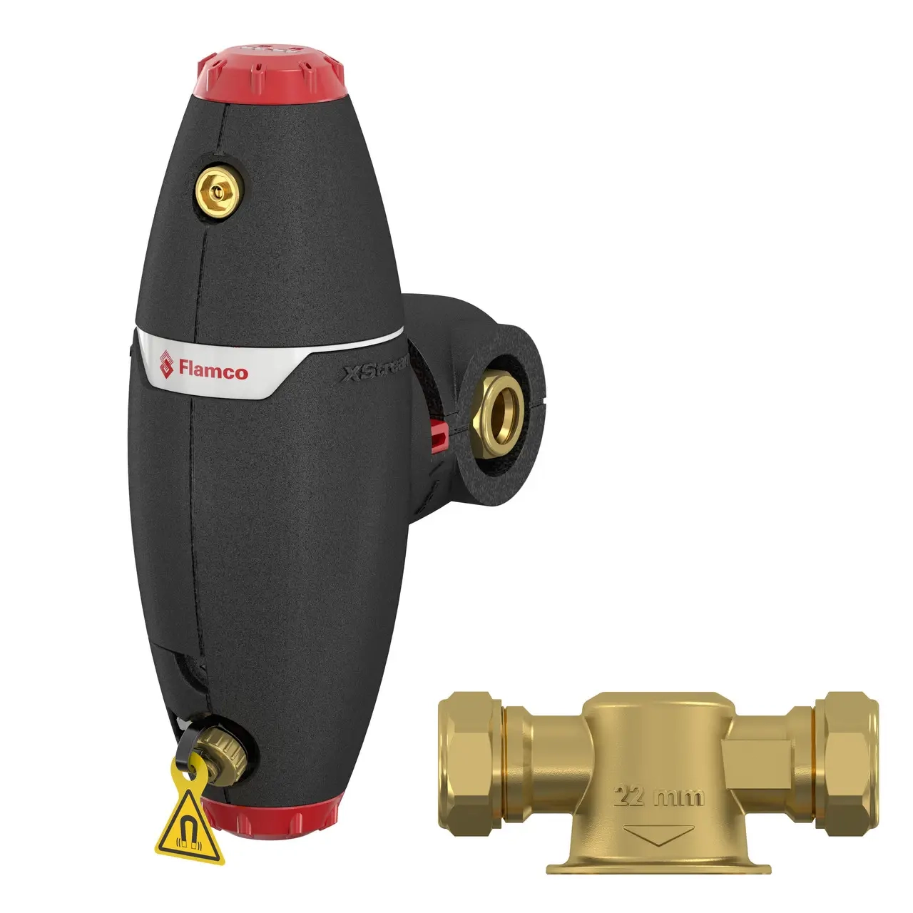 Форсированный сепаратор воздуха и грязи Flamco XStream Vent-Clean, 22мм (11071) Фото - 3
