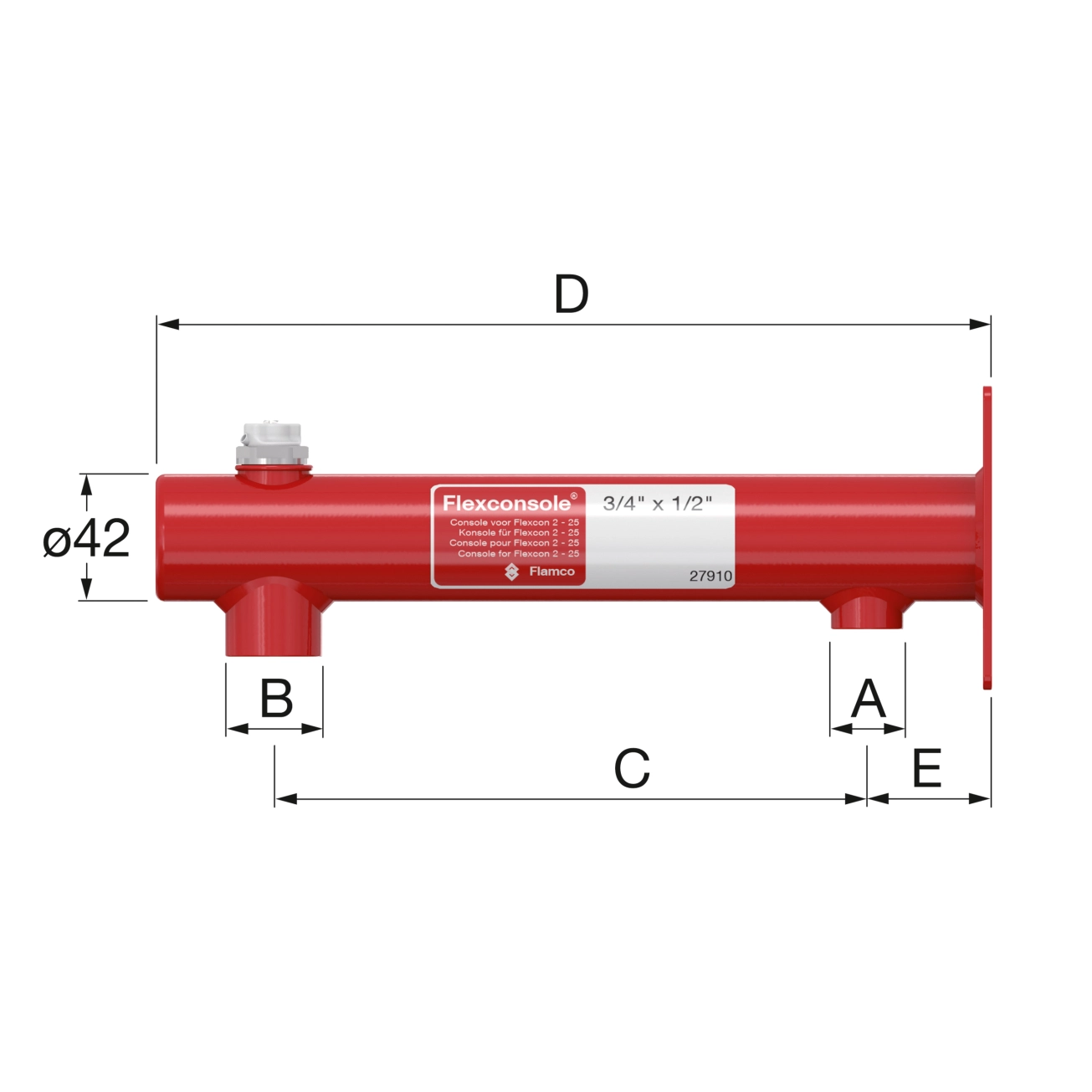 Консоль для настенного монтажа баков Flamco Flexconsole 2-25 л (27911) Фото - 1