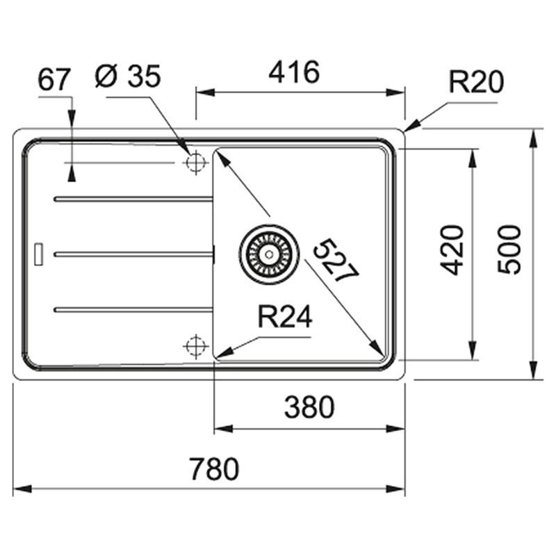 Мийка кухонна Franke Basis BFG 611-78, мигдаль (114.0306.793) Фото - 1
