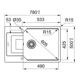 Мийка кухонна Franke Urban UBG 611-78 XL , онікс (114.0701.799) Фото - 1