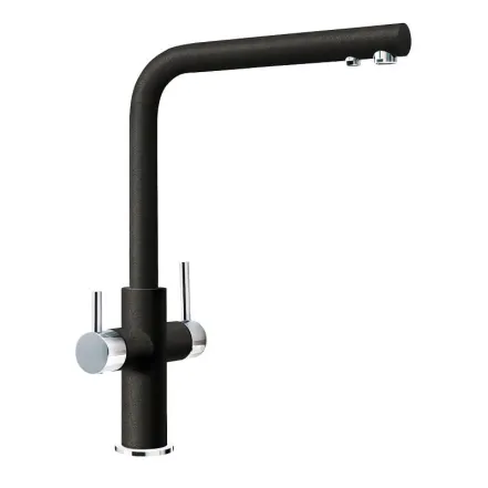 Змішувач Franke Neptune Clear Water із підключенням до фільтру води хром/онікс (115.0370.694)