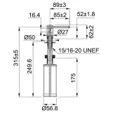 Дозатор для моющих средств Franke Comfort, 350мл, сахара, 350мл, сахара Фото - 1