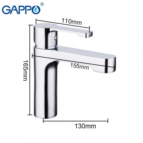 Смеситель для умывальника GAPPO G1002-2, хром Фото - 2